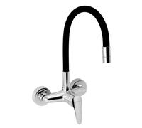 Mélangeur évier Novaservis Titania Iris Nouveau avec poignée silicone 150 mm noir-chrome 94480,0C