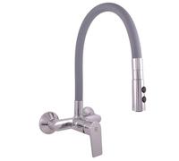 Mélangeur évier RAV SLEZÁK Colorado avec poignée silicone 150 mm gris/chrome CO102.5/12