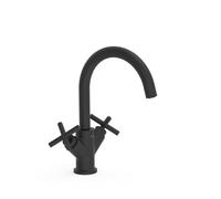 Mélangeur haut pour lavaboAvec volants Noir mat - TRES 28320301NM