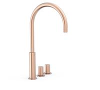 Mélangeur haut sur gorge pour lavaboÀ installation libre Or Rose Mat 24K - TRES 06110502OPM