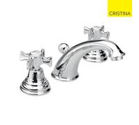 Mélangeur lavabo 3 trous Chrome CHAMBORD +Vidage - CRISTINA ONDYNA CH11351
