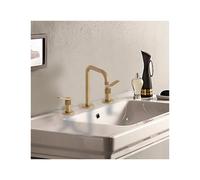 Mélangeur lavabo 3 trous Or Brossé EAST SIDE - CRISTINA ONDYNA ES20496P