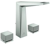 Mélangeur Lavabo à Poser Grohe Allure Brilliant Private Collection L, tirette, sans insert bec, poignées cube Supersteel 20670DC0