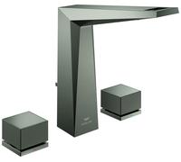 Mélangeur Lavabo à Poser Grohe Allure Brilliant Private Collection L, tirette, sans insert bec, poignées cube Hard Graphite Brossé 20670AL0