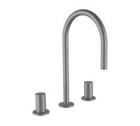 Mélangeur Lavabo à Poser Laufen KARTELL 166x310mm Acier inoxydable brossé