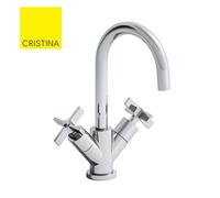 Mélangeur Lavabo Cross Road Monotrou + Vidage Chrome - CRISTINA ONDYNA CR22651