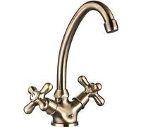 Mélangeur lavabo - EDOUARD ROUSSEAU - Rétrosol - Embase Ø 52 mm - Bec haut orientable - Vieux Bronze