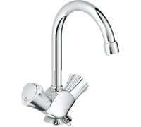 Mélangeur lavabo - GROHE - Costa L - Chromé brillant - Robinet de salle de bain - Chaînette incluse