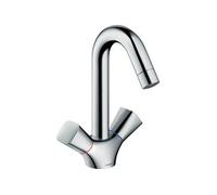 Hansgrohe Mitigeur lavabo Logis 2 71221000 – 2 poignées, chromé, sans garniture de vidange