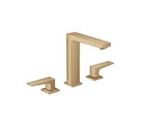 Mélangeur lavabo Metropol 160 3 trous poignées manettes, bonde Push-Open bronze brossé