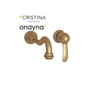 Mélangeur lavabo museo mural 2 trous encastre vieux bronze mat - CRISTINA ONDYNA MU11493