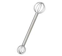 Mélangeur Miso à tête en acier inoxydable, cuillère à mélanger précise pour une saveur constante et une préparation de soupe, cuillères à mélanger en acier inoxydable, outil de mélange à deux têtes