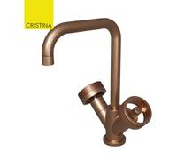 Mélangeur monotrou or rose brosse Rota - CRISTINA ONDYNA RT22634P