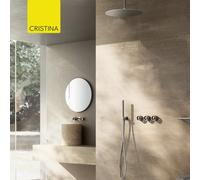 Melangeur mural bain douche 3 trous chromé Rota - CRISTINA ONDYNA RT16251