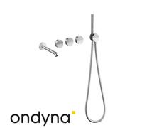 Mélangeur mural bain douche 5 trous Inox Piega - CRISTINA ONDYNA PA16528