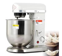 Mélangeur planétaire électrique compact, pour les pâtisseries maison et | 3 vitesses avec tête inclinable, cuve en acier inoxydable de 7 L, 110 V, blanc