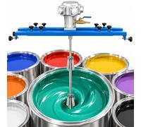 Mélangeur Pneumatique à Fixation par Pince pour Fûts IBC, Acier Inoxydable | Agitateur de Peinture avec Support de Suspension, Hélice Repliable, Capacité 1000L, Vitesse 0-1300 RPM/0-1900 RPM/0-2500 RPM