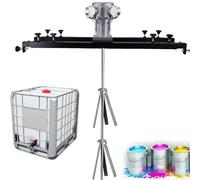 Mélangeur pneumatique à plaque horizontale IBC, taille réglable, agitateur automatique de 1000 L, for matériaux de revêtement de peinture, dissolution d'encre liquide visqueuse(Large5cylinders)