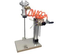 Mélangeur pneumatique de 1 gallon, agitateur d'air à levage automatique de 1/8 HP avec support, mélangeur vertical de bureau pour revêtements, encres liquides visqueuses et colorants chimiques.