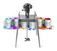 Mélangeur pneumatique de peinture, agitateur à plateforme de 5 gallons, mélangeur à turbine en acier inoxydable, for matériaux de revêtement de peinture, encre liquide visqueuse
