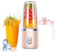Mélangeur portable - Bouteille de smoothies rechargeable pour jus portable avec batterie pour sport, extérieur, voyage, plage, camping, fitness, bureau, pique-nique, nutrition