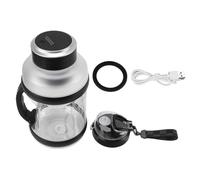 Mélangeur portable de sport 2L avec 6 lames de bord, 18 000 tr/min, 4 000 mAh, mélangeur de jus de voyage de type C pour smoothies shakes (Noire)