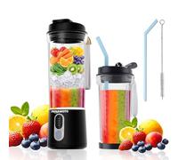 Mélangeur portable de taille personnelle pour smoothies - Mini mélangeur sans fil avec mélange puissant, tasse à jus de 590 ml sans BPA avec couvercle de voyage étanche, rechargeable de type C