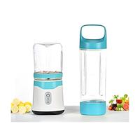 Mélangeur Portable en plastique avec tasse Ravel, presse-agrumes Portable sans fil à Six lames, tasse for cuisine, bureau, voyage, salle de sport(Donker Blauw)