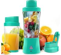 Mélangeur portable, mélangeur personnel de 360 W pour milkshakes et smoothies pour cuisine, 680,4 g, sans BPA, tasse et couvercle avec 6 lames, presse-agrumes portable autonettoyant pour cuisine
