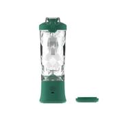 Mélangeur portatif en plastique, presse-agrumes Portable à 6 lames, tasse for Smoothies, mélange de glace, jus et transformation des aliments, 600ml/21.1oz(Dark Green)