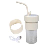 Mélangeur rechargeable USB avec paille pour la, Milky white | Presse-agrumes électrique pour intérieur et extérieur, mélangeur Portable pour cuisine maison, mélangeur