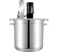 Mélangeur-remplisseur chauffant, mélangeur électrique à confitures en acier inoxydable, mélangeur-agitateur automatique de 20 l, 25 l, 40 l, avec grattoir à lame, for soupes, sauces chili(25l)