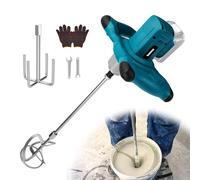 Mélangeur sans fil compatible avec batterie Makita 18 V, mélangeur de mortier de peinture à 6 vitesses, mélangeur de ciment portable pour mélanger le mortier, la peinture, la colle (sans batterie)