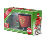 Siku Mélangeuse 2450 – 1:32, Métal/Plastique, Pièces mobiles, Compatible attelage SIKU, Rouge