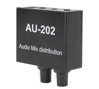 Mélangeur Stéréo, 2 Canaux 3,5 Mm TRS HiFi Amplificateur de Casque Répartiteur 2 Entrées 2 Sorties Contrôleur de Mixage, Mini Prise Portable Compacte pour les Performances sur