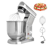 Mélangeur sur pied avec bol en acier inoxydable, batteur et crochet pétrisseur, 3 vitesses, capacité de 5 L pour la cuisson et la cuisine, mélangeur de cuisine électrique robuste