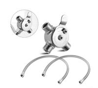 Mélangeur Thermostatique Eau Chaude Froide Manuel avec 2 Connecteurs pour Tubulure Tressée Régulation de Température dans les Systèmes d'Eau (3/8)