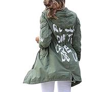 Melania Trump Veste longue cargo en coton pour femme Motif I Really Don't Care Do U Vert, Vert, M