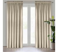MELANIE rideau en velours beige clair 140X270 cm sur bande de pliage