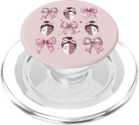 Melanin Black History Month African Girl Coquette Bow Rose PopSockets PopGrip pour MagSafe