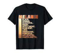 Melanin Black Woman Educated Magic Resilient Love Puissant T-Shirt Graphique avec Valeur
