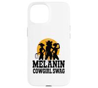 Melanin Cowgirls African Melanin Cowgirl Swag Black History Coque pour iPhone 15