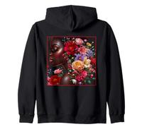 Melanin Floral Woman Black History Month African American Sweat à Capuche