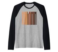 Melanin Pride Skin Tone Shades Black History Month Manche Raglan