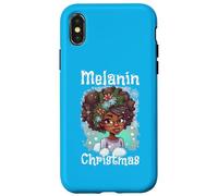 Melanin Pull de Noël Moche Fille Noire Magic Queen Sista Coque pour iPhone X/XS