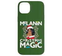 Melanine Christmas Black Girl Magic Women Brown Skin Girls Coque pour iPhone 14 Plus