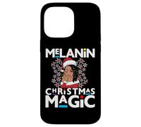 Melanine Christmas Black Girl Magic Women Brown Skin Girls Coque pour iPhone 14 Pro Max