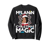 Melanine Christmas Black Girl Magic Women Brown Skin Girls Sweatshirt