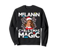Melanine Christmas Black Girl Magic Women Brown Skin Girls Sweatshirt