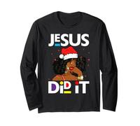 Melanine Christmas Christian Jesus l'a Fait Il est né Femmes Manche Longue